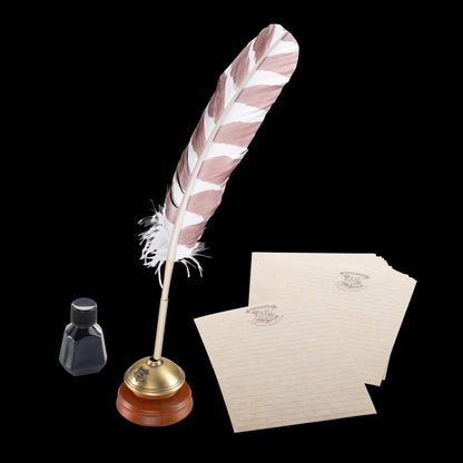 The Noble Collection Hogwarts Writing Quill with Hogwarts Headed Paper