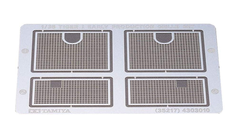 German Tiger I Early Protection Photo Etched Grille Set- 1:35 Scale Military - Tamiya