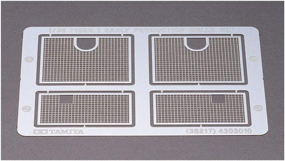 German Tiger I Early Protection Photo Etched Grille Set- 1:35 Scale Military - Tamiya