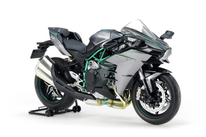 Tamiya 1/12 Scale Model Assembly 14136 1:12 Kawasaki Ninja H2 Carbon, réplica Fiel, plástico, Hobby, Pegado, Kit de modelismo, Montaje, sin Pintar, Color (Grey Marl