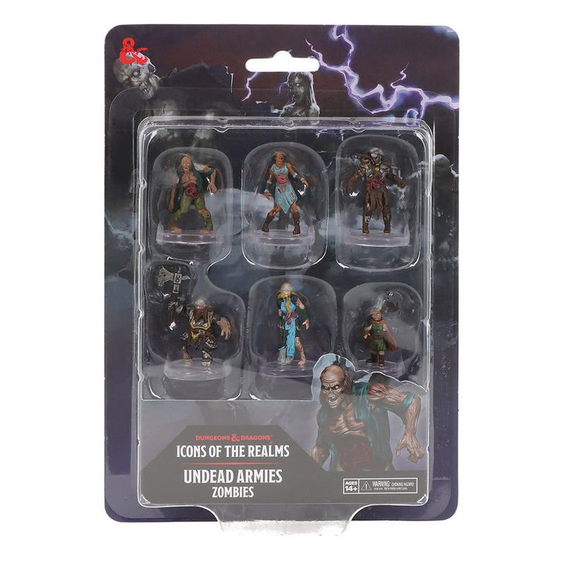 Wizkids D&D Icons of The Realms Miniatures Prepainted Undead Armies - Zombies Set