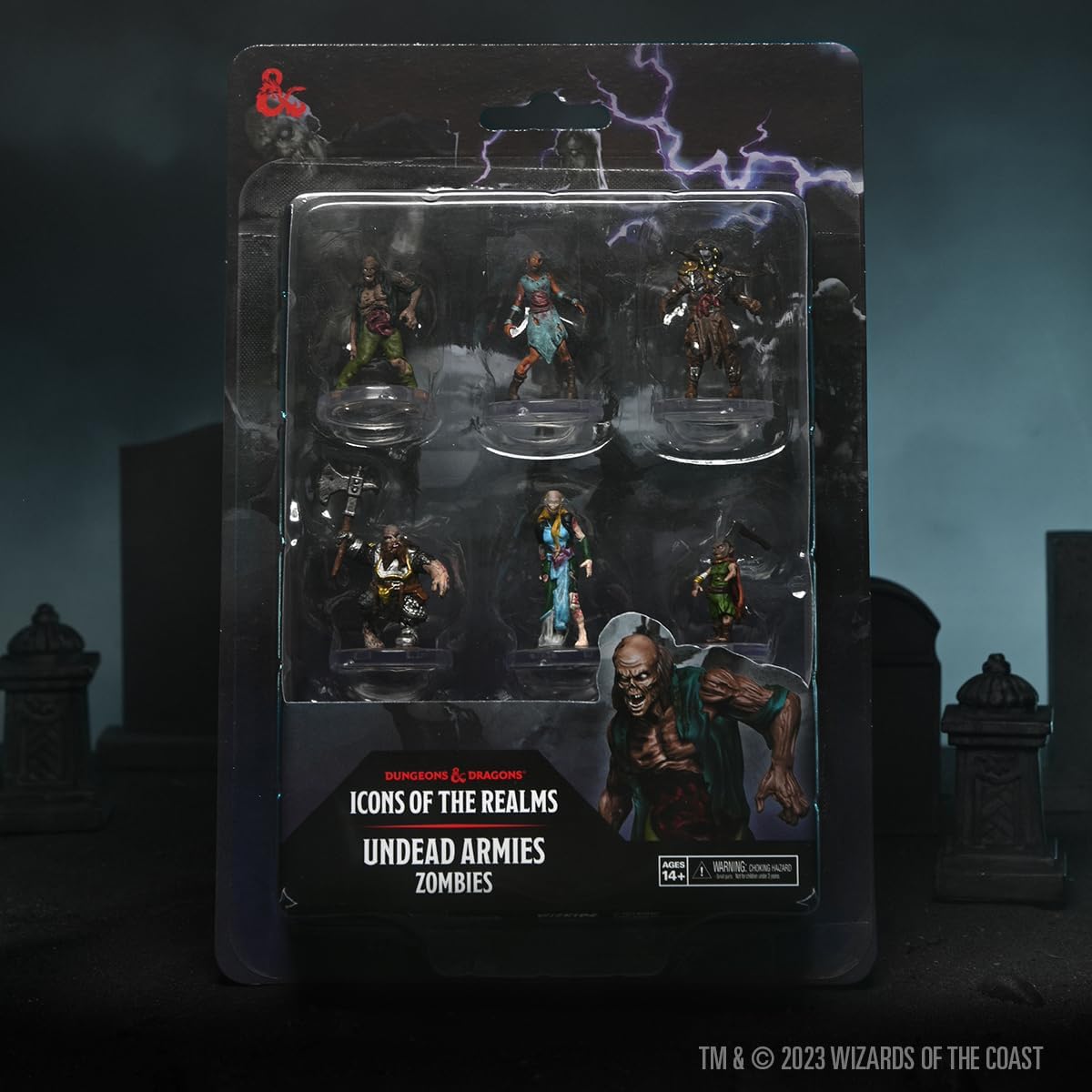 Wizkids D&D Icons of The Realms Miniatures Prepainted Undead Armies - Zombies Set