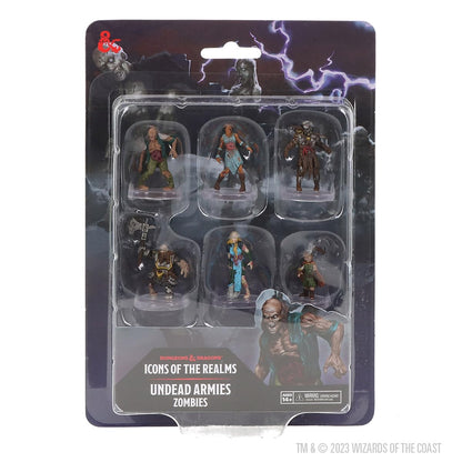 Wizkids D&D Icons of The Realms Miniatures Prepainted Undead Armies - Zombies Set