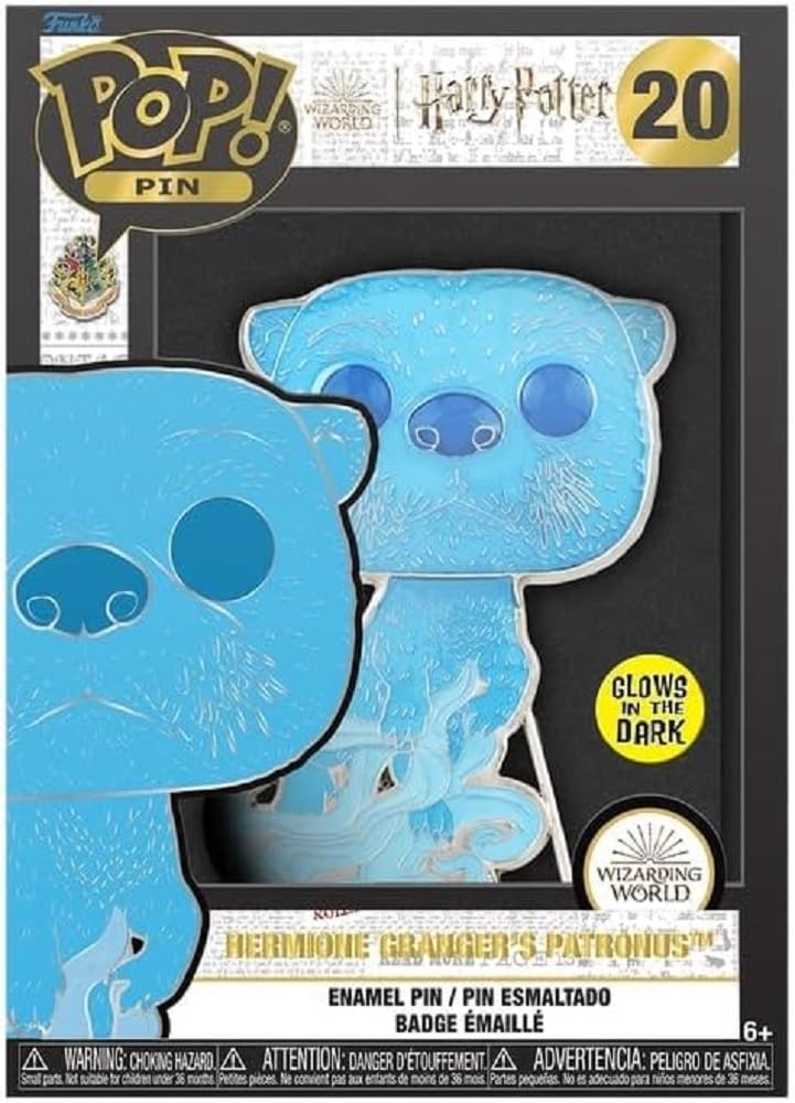 Funko Pop! Large Enamel Pin Harry Potter: Patronus Hermoine Granger - Harry Potter Enamel Pins - Cute Collectable Novelty Brooch - for Backpacks & Bags - Gift Idea - Movies Fans