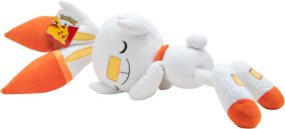 Pokémon PKW2704 - 45cm Schlafendes Plüsch - Hopplo, offizielles Pokémon Plüsch