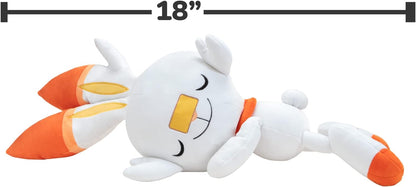 Pokémon PKW2704 - 45cm Schlafendes Plüsch - Hopplo, offizielles Pokémon Plüsch