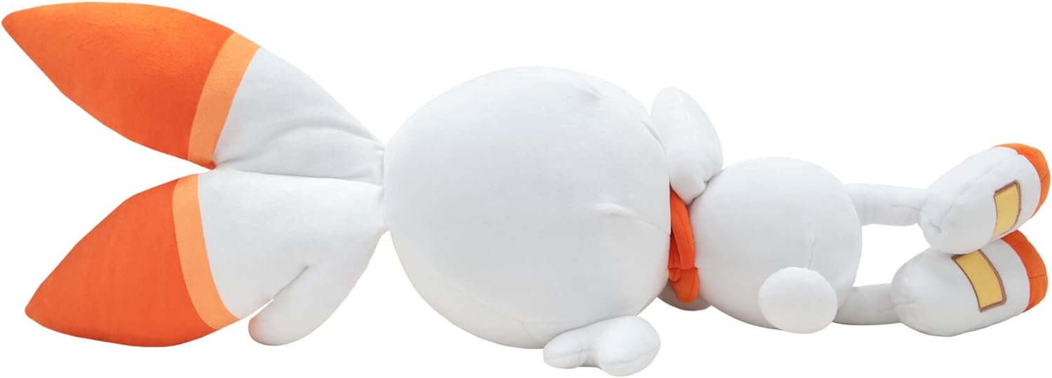 Pokémon PKW2704 - 45cm Schlafendes Plüsch - Hopplo, offizielles Pokémon Plüsch