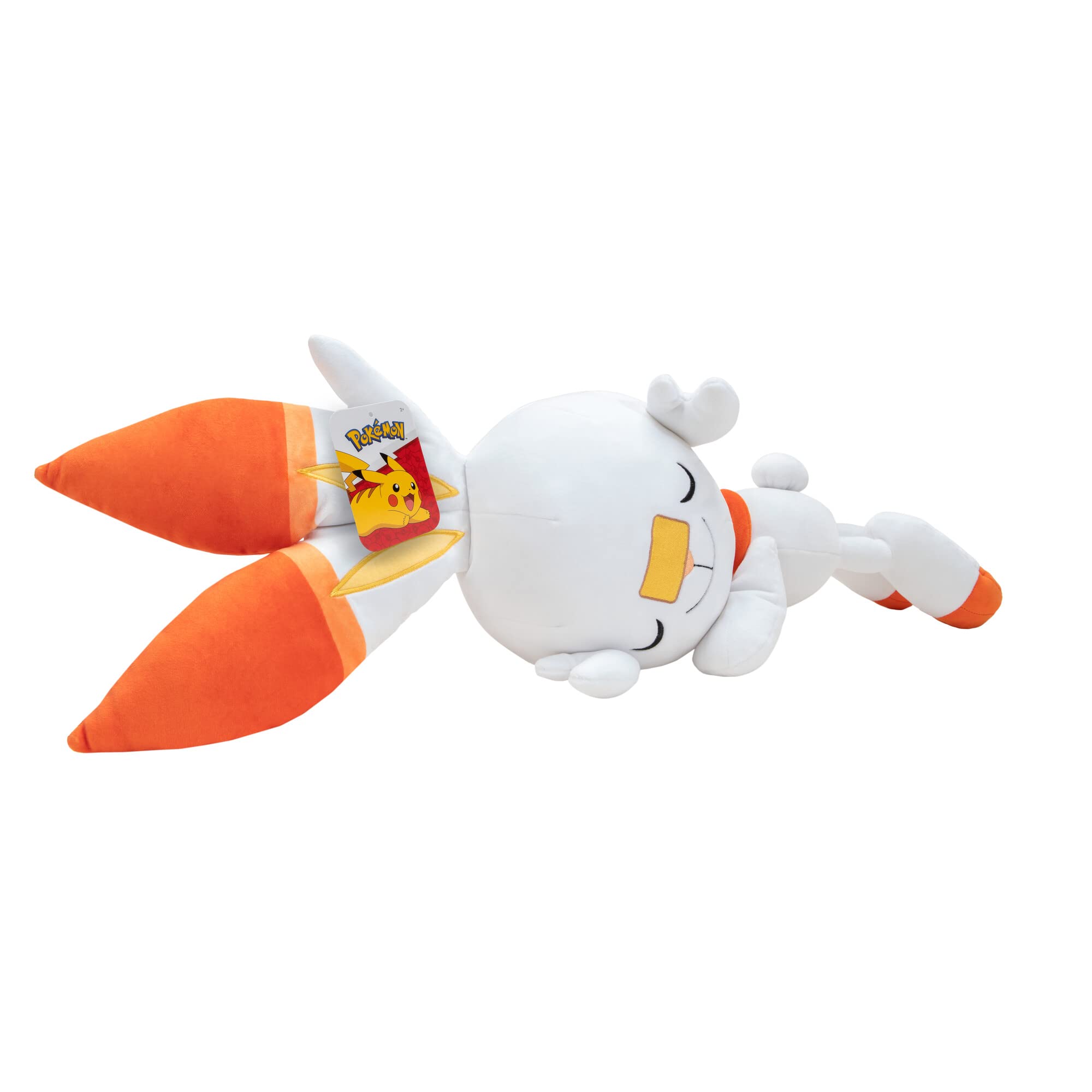 Pokémon PKW2704 - 45cm Schlafendes Plüsch - Hopplo, offizielles Pokémon Plüsch