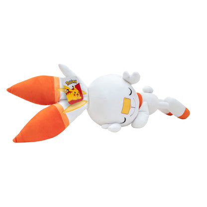 Pokémon PKW2704 - 45cm Schlafendes Plüsch - Hopplo, offizielles Pokémon Plüsch