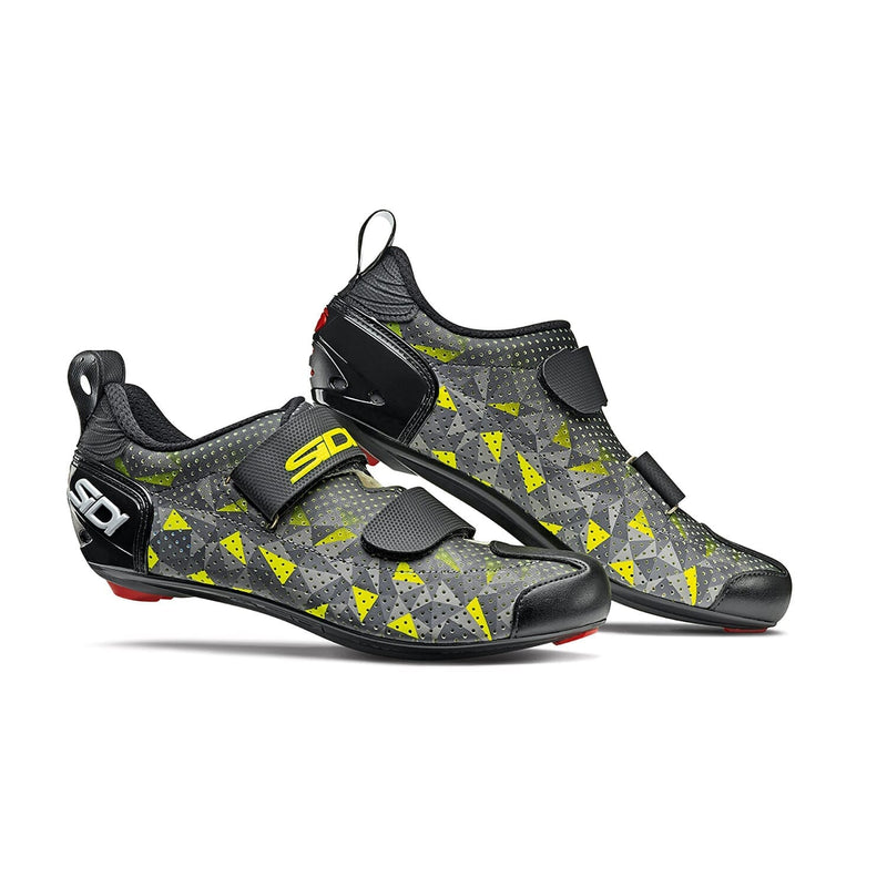 Sidi T-5 Air Triathlon Shoes - Fluo Colour 44 Grey/Yellow/Black