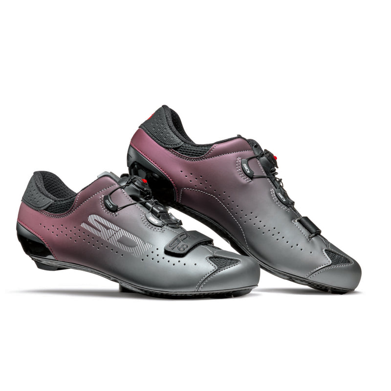 Sidi Sixty Road Shoes - Fluo Colour 44 Anthracite/Vino