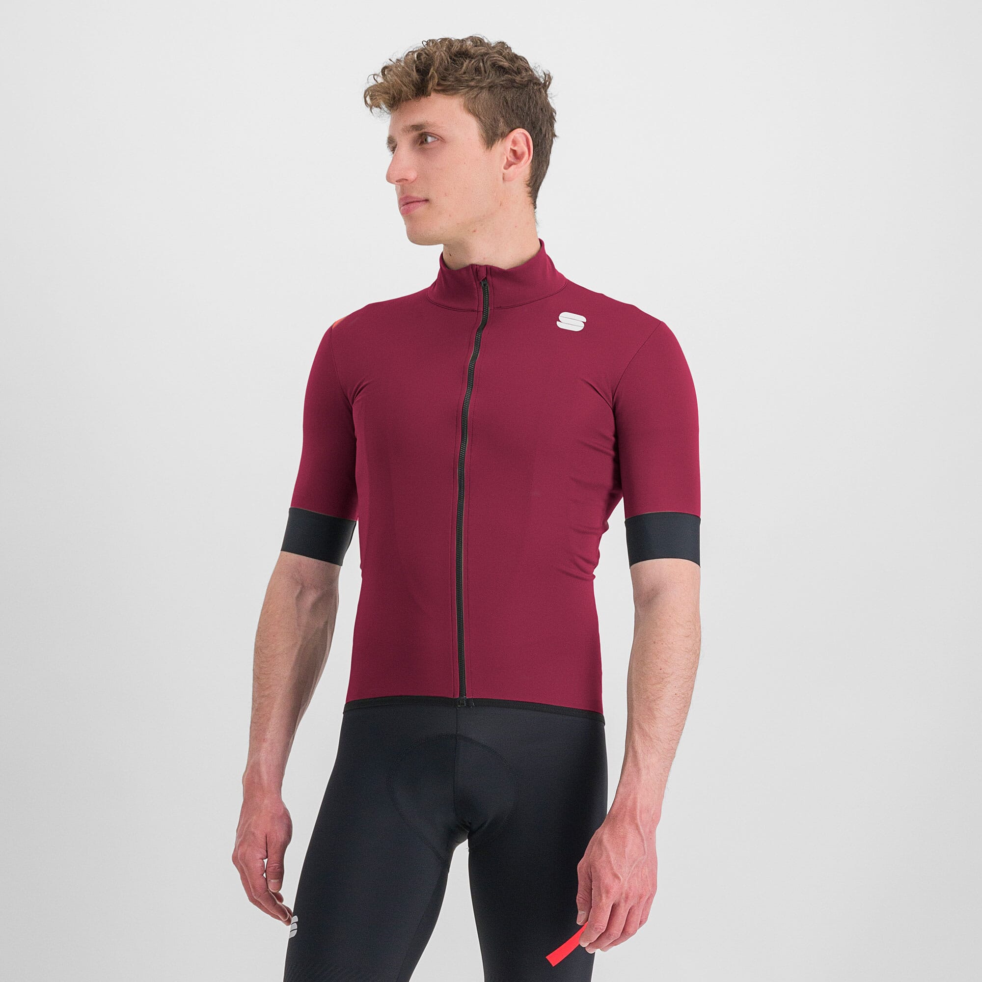 Sportful Fiandre Light NoRain Short Sleeve Jacket L Red Wine