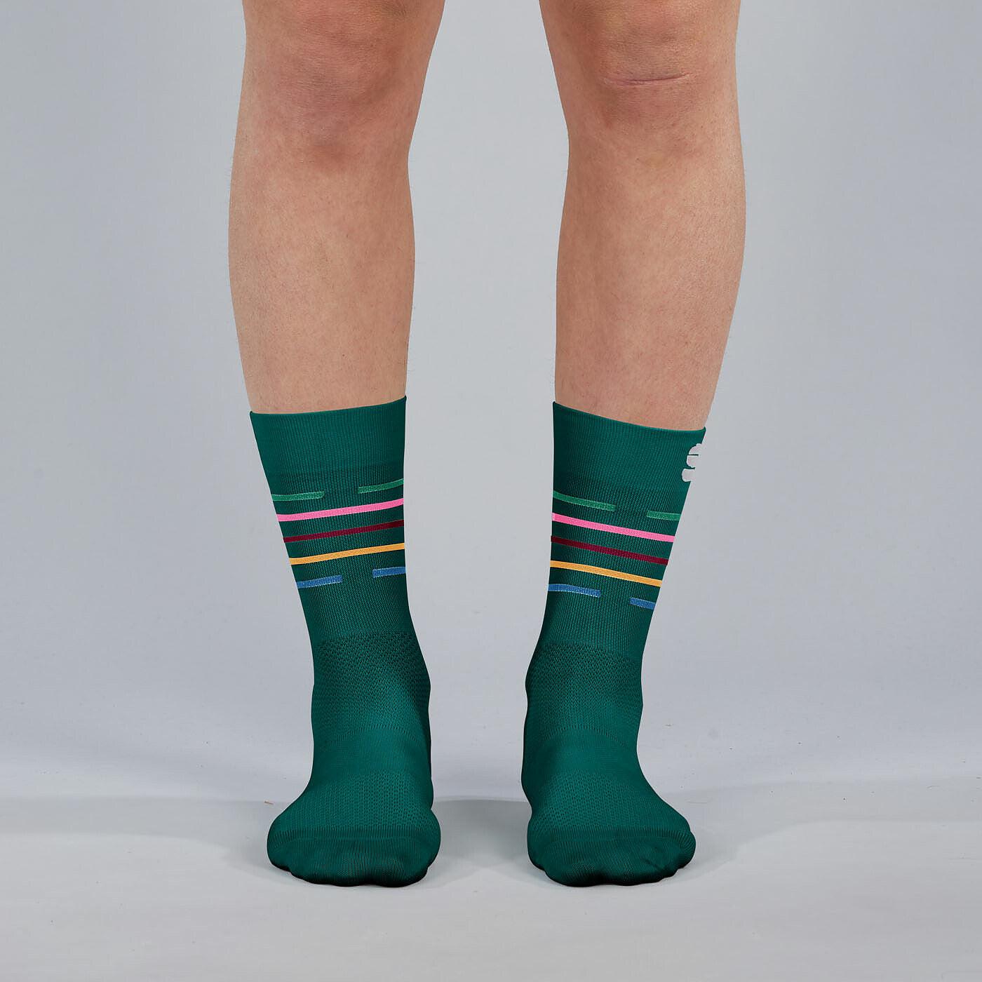 Sportful Vélodrome Women's Socks S/M Sea Moss/Multicolor