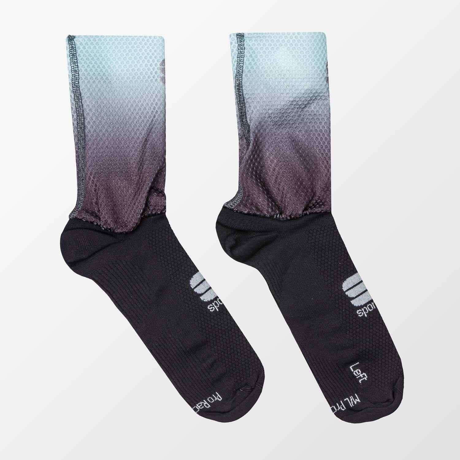 Sportful Race Mid Socks S Black/Blue Sky