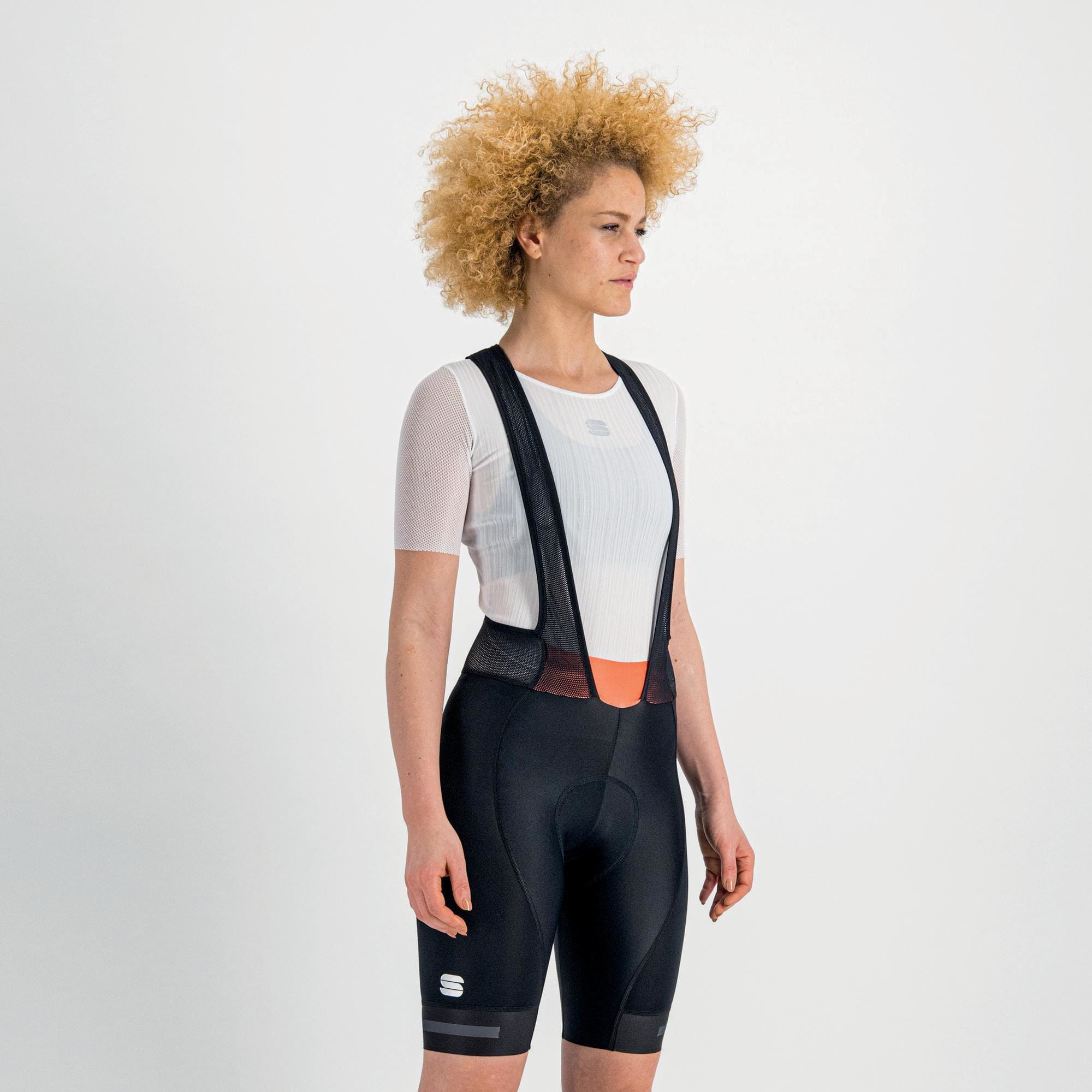 Sportful Classic Women's Bib Shorts 2XL Black/Pompelmo