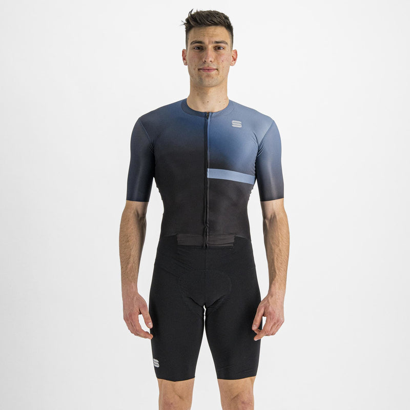 Sportful Bomber Suit 2XL Black/Galaxy Blue