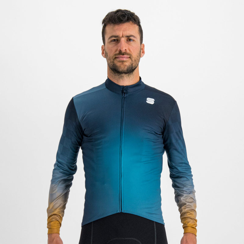 Sportful Rocket Thermal Long Sleeve Jersey M Galaxy Blue/Leather