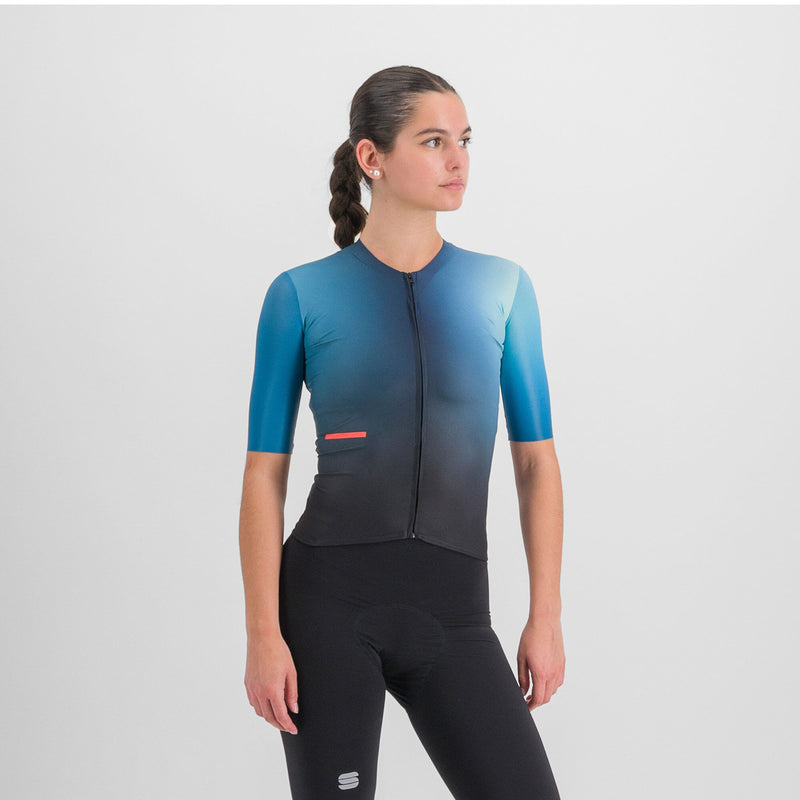 Sportful Bomber Women's Suit S Black/Berry Blue