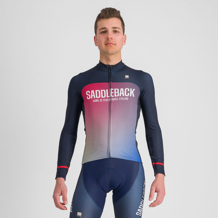 Sportful Saddleback Club Sport BodyFit Long Sleeve Jersey XL Navy Blue