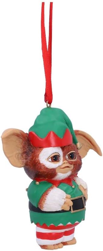 Nemesis Now Officially Licensed Gremlins Gizmo Elf Hanging Ornament, Green, 9.5cm