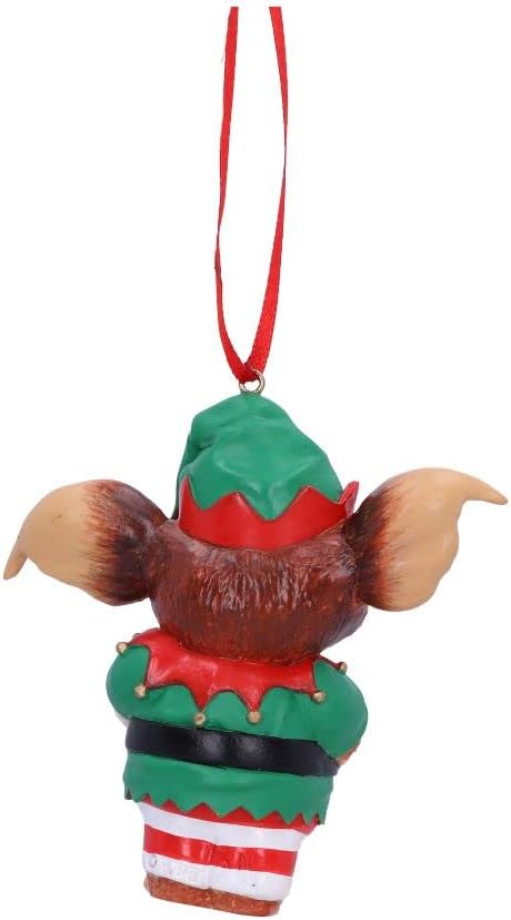 Nemesis Now Officially Licensed Gremlins Gizmo Elf Hanging Ornament, Green, 9.5cm