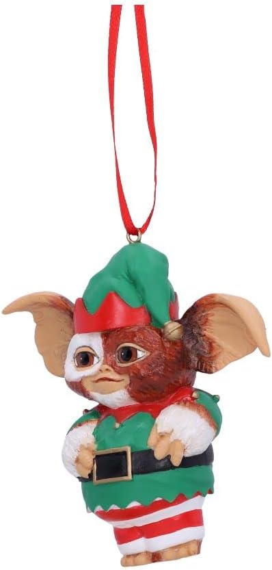 Nemesis Now Officially Licensed Gremlins Gizmo Elf Hanging Ornament, Green, 9.5cm