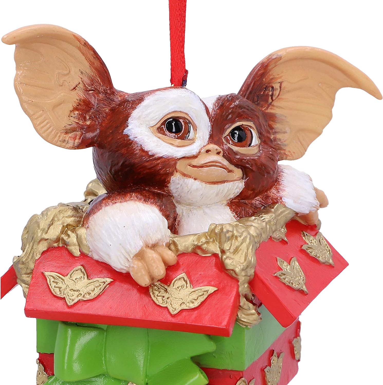 Nemesis Now Gremlins Gizmo Gift Hanging Ornament 10cm, Resin, Officially Licensed Gremlins Merchandise, Gremlins Christmas Decoration, Cast in the Finest Resin, Hand-Painted