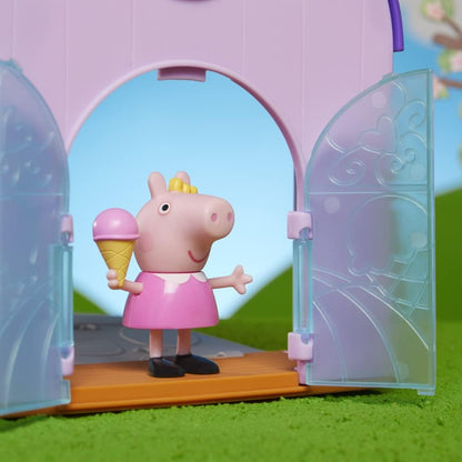 Peppa Pig Peppa's Club Peppa's Ice Cream Shop Preschool Toy; 1 Figure, 4 Accessories, Carry Handle, for Ages 3 and Up, Multicolor (F4387)
