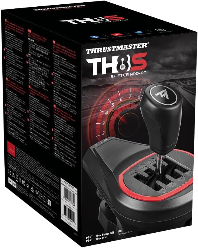 Thrustmaster TH8S Shifter Add-On, 8-Gear Shifter for Racing Wheel, Compatible with PlayStation, Xbox and Windows