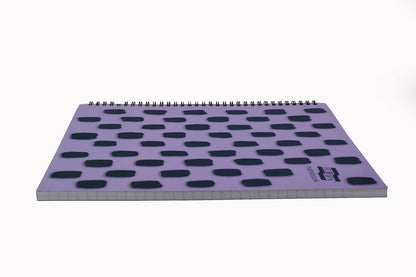 Exacompta Europa Splash - Ref EU1502Z Wirebound Notebooks, Bright Cover, 160 Lined Pages, A4+ Size with Micro-Perforated Pages, Pack of 3 Purple Cover