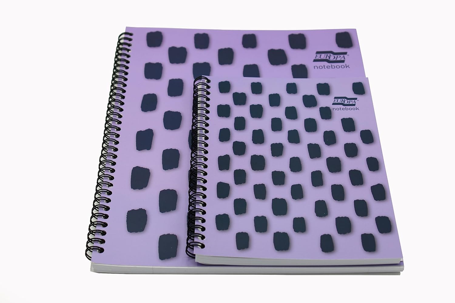 Exacompta Europa Splash - Ref EU1502Z Wirebound Notebooks, Bright Cover, 160 Lined Pages, A4+ Size with Micro-Perforated Pages, Pack of 3 Purple Cover