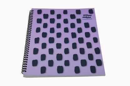 Exacompta Europa Splash - Ref EU1502Z Wirebound Notebooks, Bright Cover, 160 Lined Pages, A4+ Size with Micro-Perforated Pages, Pack of 3 Purple Cover