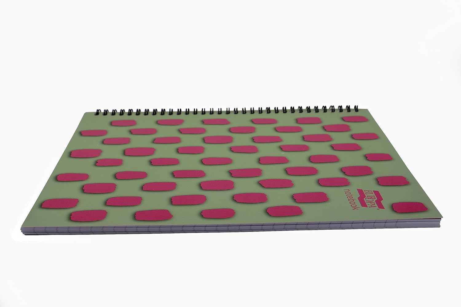 Exacompta Europa Splash - Ref EU1503Z Wirebound Notebooks, Bright Cover, 160 Lined Pages, A4+ Size with Micro-Perforated Pages, Pack of 3 Pink/Green Cover