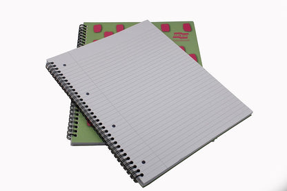 Exacompta Europa Splash - Ref EU1503Z Wirebound Notebooks, Bright Cover, 160 Lined Pages, A4+ Size with Micro-Perforated Pages, Pack of 3 Pink/Green Cover