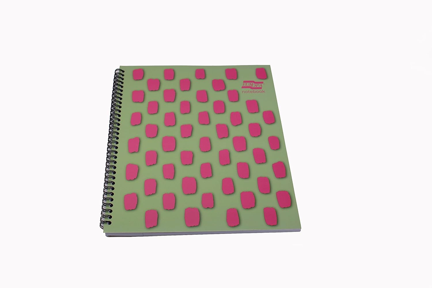 Exacompta Europa Splash - Ref EU1503Z Wirebound Notebooks, Bright Cover, 160 Lined Pages, A4+ Size with Micro-Perforated Pages, Pack of 3 Pink/Green Cover