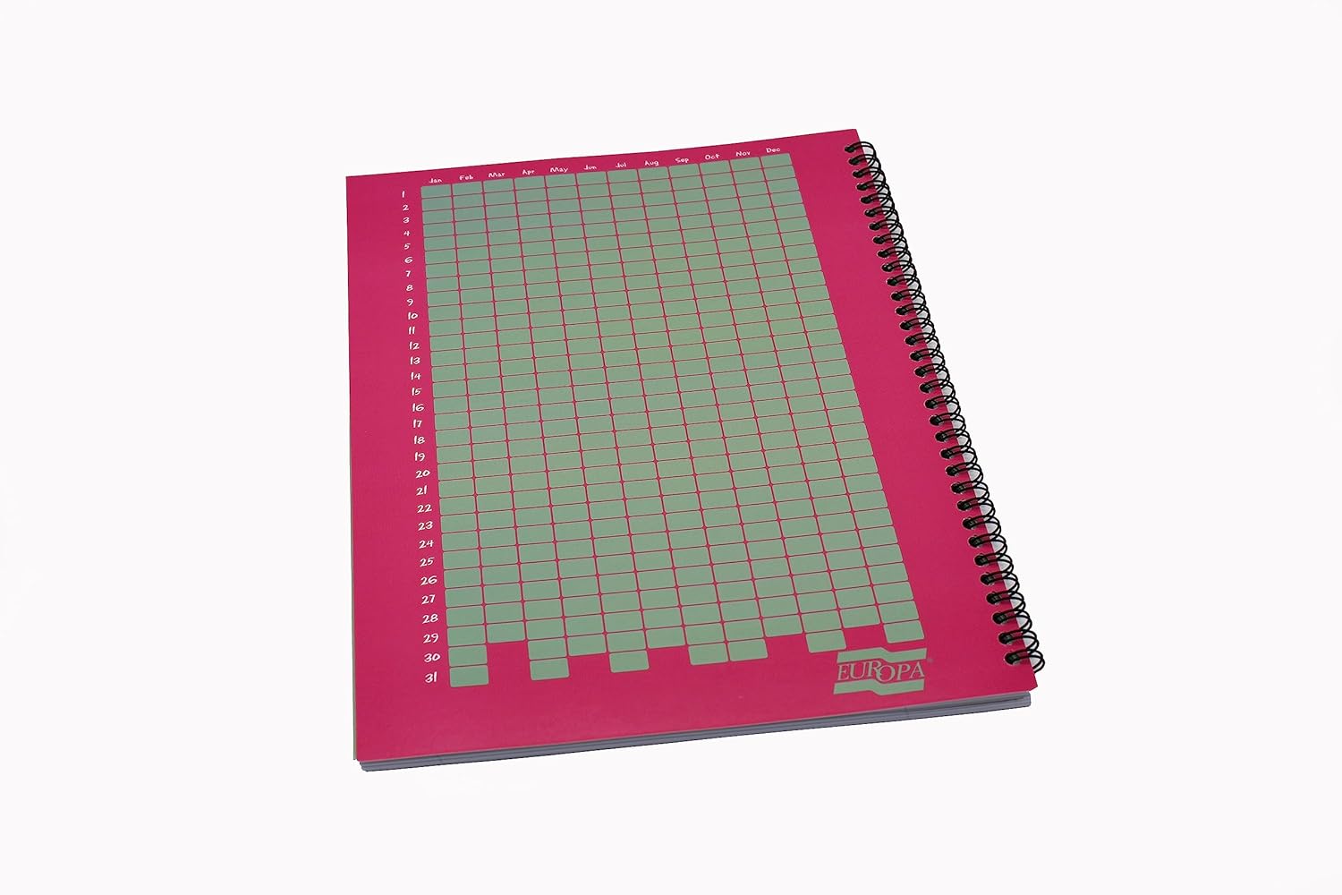 Exacompta Europa Splash - Ref EU1503Z Wirebound Notebooks, Bright Cover, 160 Lined Pages, A4+ Size with Micro-Perforated Pages, Pack of 3 Pink/Green Cover