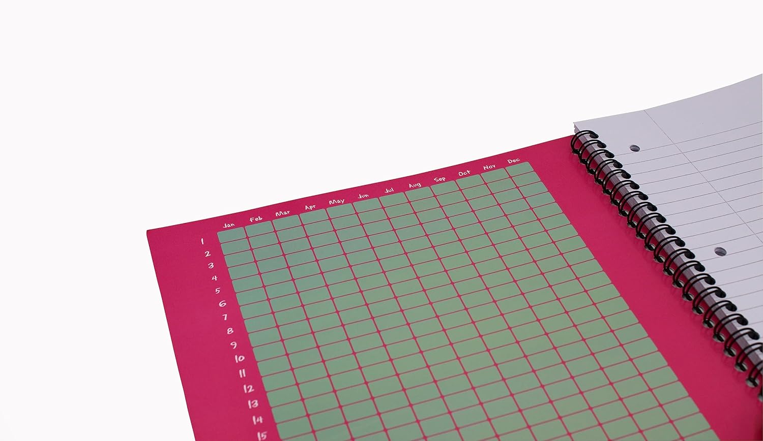 Exacompta Europa Splash - Ref EU1503Z Wirebound Notebooks, Bright Cover, 160 Lined Pages, A4+ Size with Micro-Perforated Pages, Pack of 3 Pink/Green Cover