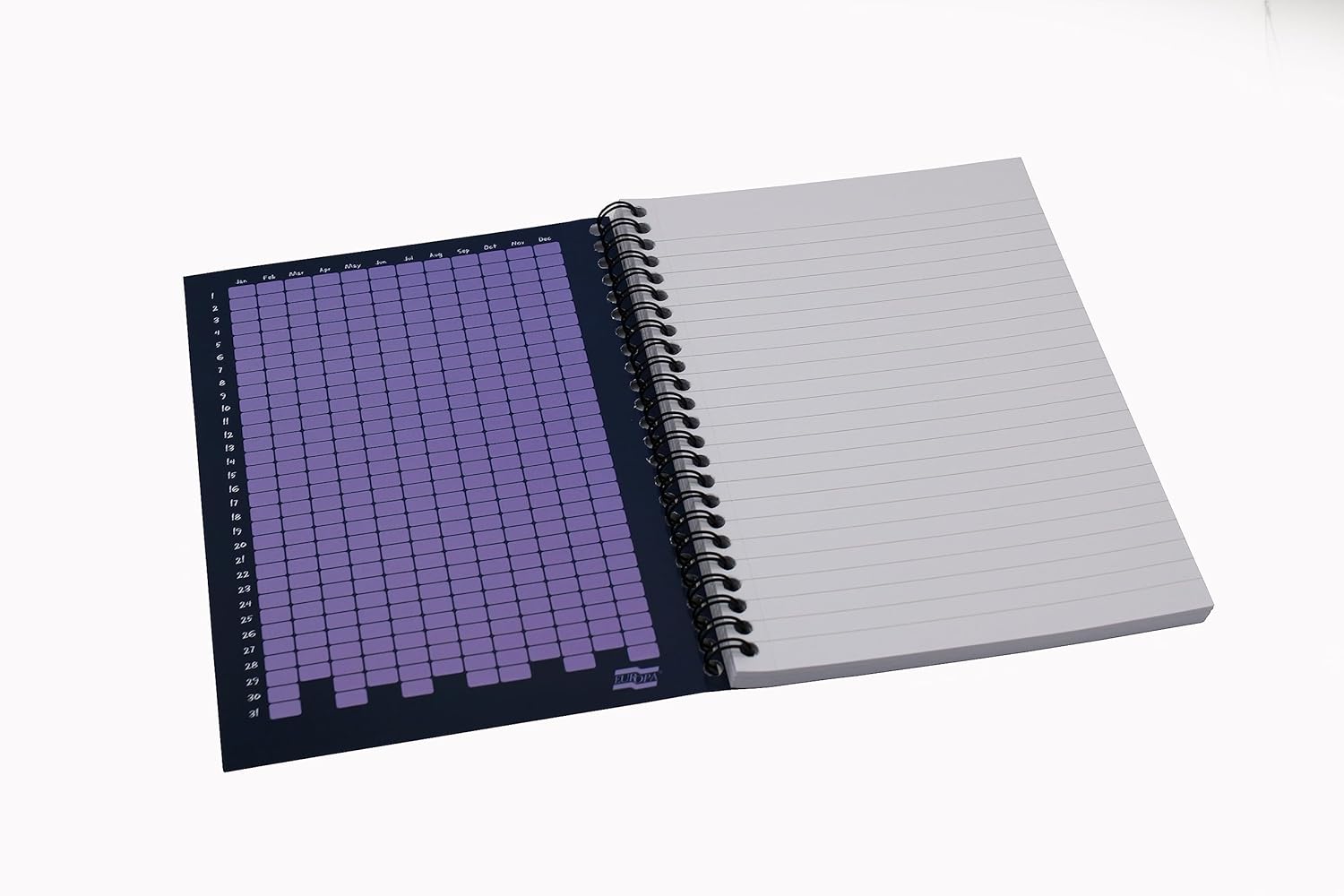 Exacompta Europa Splash - Ref EU1504Z Wirebound Notebooks, Bright Cover, 160 Lined Pages, A5 Size with Micro-Perforated Pages, Pack of 3 Purple Cover