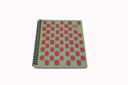 Exacompta Europa Splash - Ref EU1505Z Wirebound Notebooks, Bright Cover, 160 Lined Pages, A5 Size with Micro-Perforated Pages, Pack of 3 Pink/Green Cover