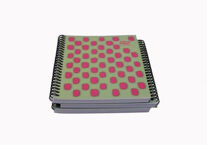 Exacompta Europa Splash - Ref EU1505Z Wirebound Notebooks, Bright Cover, 160 Lined Pages, A5 Size with Micro-Perforated Pages, Pack of 3 Pink/Green Cover