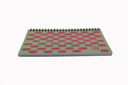 Exacompta Europa Splash - Ref EU1505Z Wirebound Notebooks, Bright Cover, 160 Lined Pages, A5 Size with Micro-Perforated Pages, Pack of 3 Pink/Green Cover
