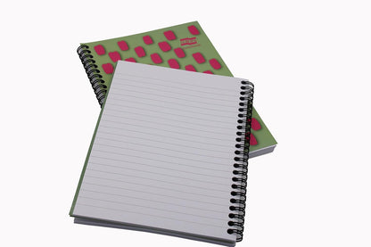 Exacompta Europa Splash - Ref EU1505Z Wirebound Notebooks, Bright Cover, 160 Lined Pages, A5 Size with Micro-Perforated Pages, Pack of 3 Pink/Green Cover