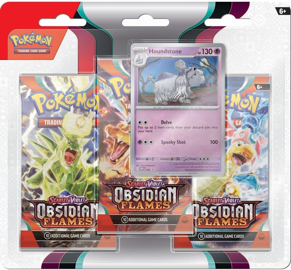 Pokémon TCG – Scarlet and Purple – Blister Pack of 3 Eevee Obsidian and Tomberro Flame Booster Packs (1 Booster Pack of 1