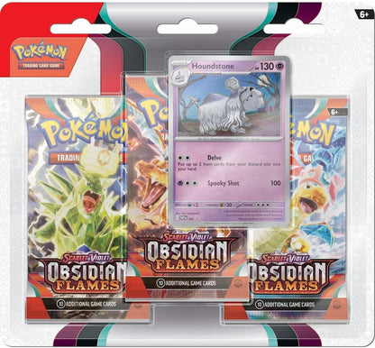 Pokémon TCG – Scarlet and Purple – Blister Pack of 3 Eevee Obsidian and Tomberro Flame Booster Packs (1 Booster Pack of 1