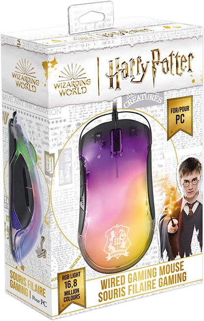 Trade invaders Souris Filaire Gaming Retro-Eclairage LED - Harry Potter