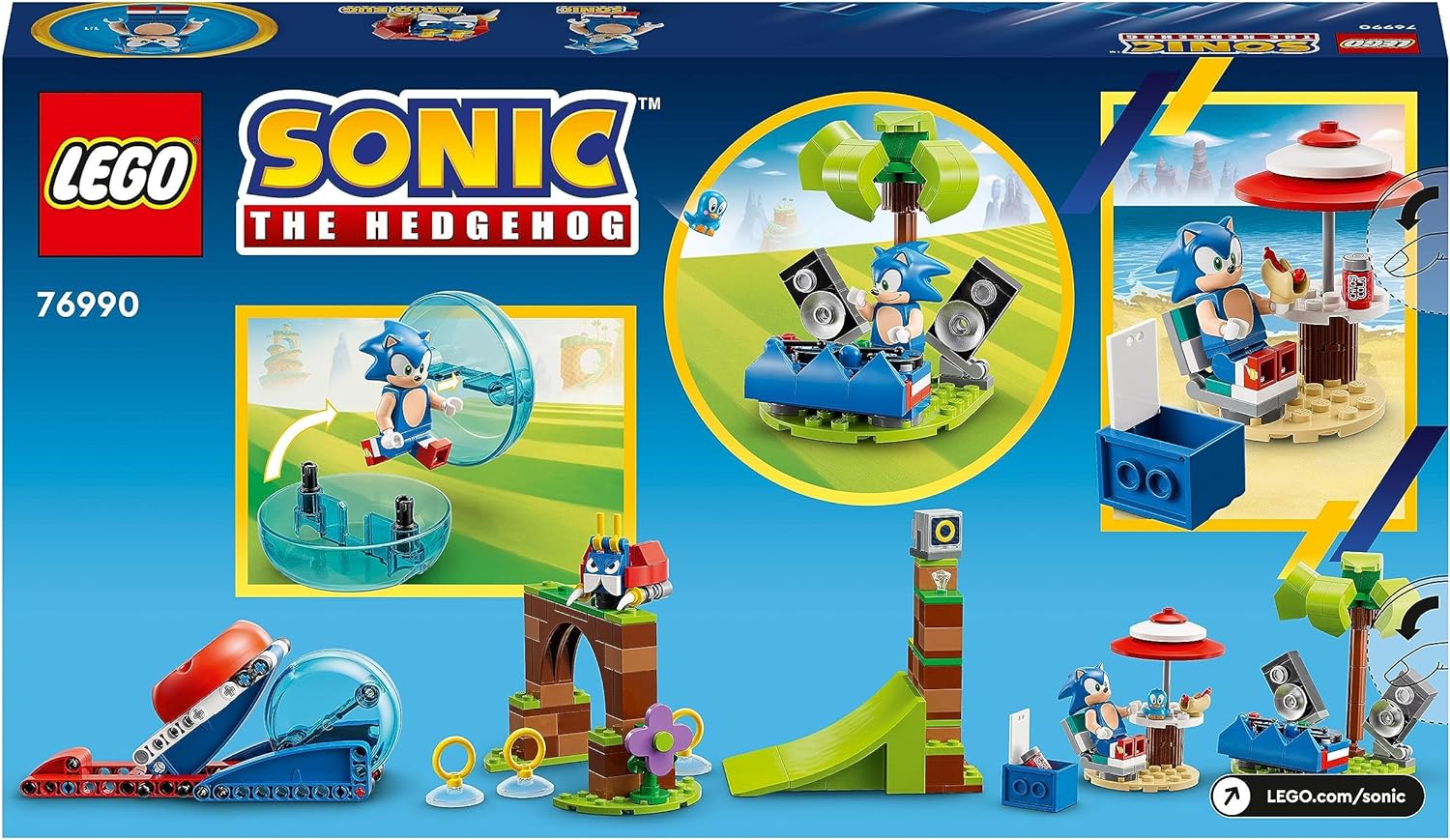 LEGO 76990 Sonic the Hedgehog Sonic's Speed Sphere Challenge Set, Buildable Toy Game with 3 Characters incl. a Moto Bug Badnik Figure, Toys for Kids, Boys & Girls 6 Plus Years Old