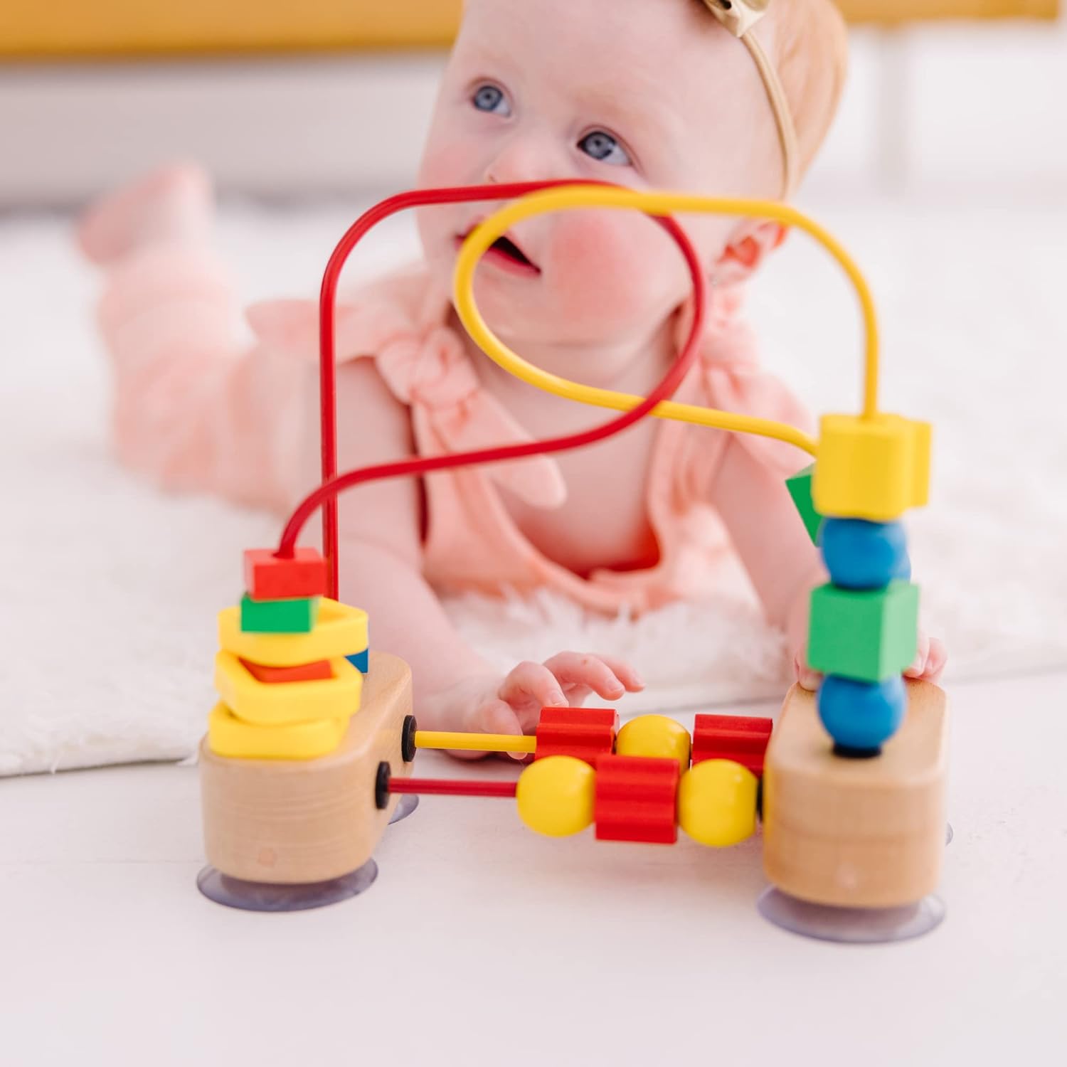 Melissa, Doug First Bead Maze | Developmental Toy | Motor Skills | 3+ , Multicolor, 19.685 cm H x 9.525 cm W x 17.78 cm L