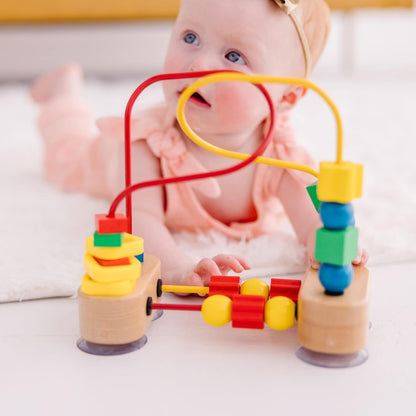 Melissa, Doug First Bead Maze | Developmental Toy | Motor Skills | 3+ , Multicolor, 19.685 cm H x 9.525 cm W x 17.78 cm L