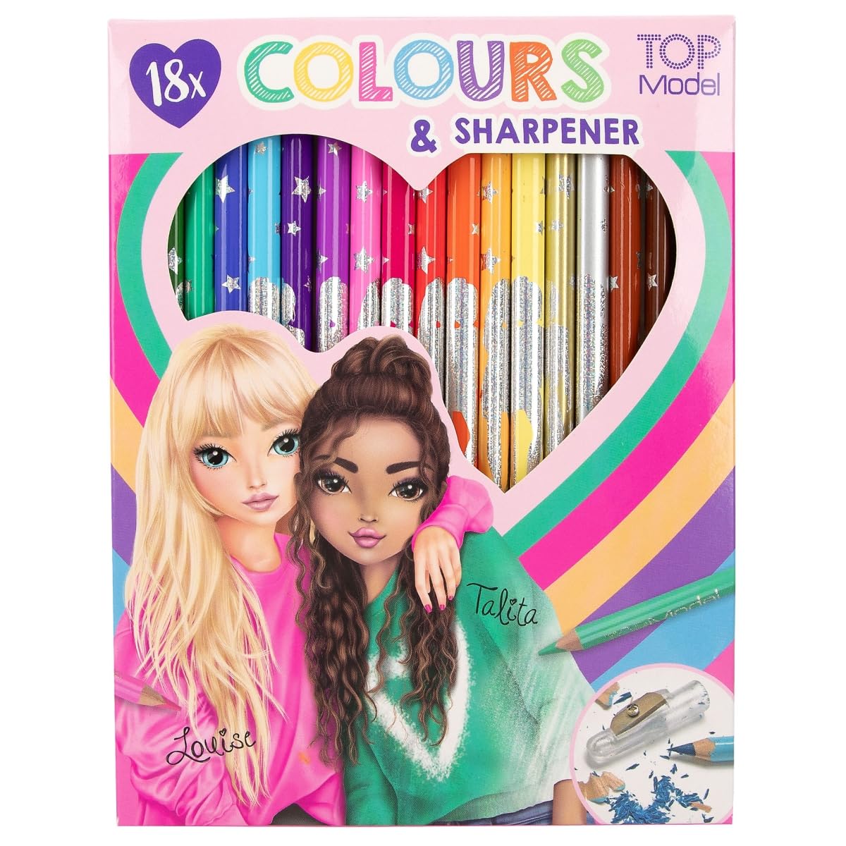 Depesche TOPModel - 18 Colouring Pencilswith Sharpener (0612215