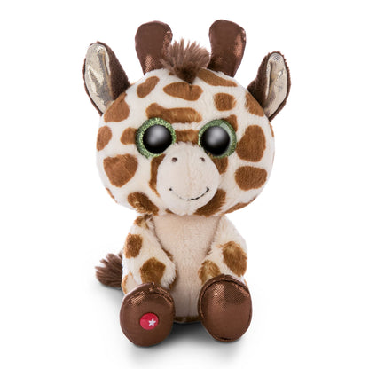 NICI 46944 Original – Glubschis Giraffe Halla 15 cm – Cute Cuddly Toys – Fluffy Stuffed Big Glittery Eyes – Plush Zoo Animals to Cuddle & Play, Beige/Brown 15 cm Giraffe